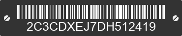 2013 DODGE Charger 2C3CDXEJ7DH512419 VIN decoded
