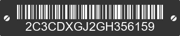 2016 DODGE Charger 2C3CDXGJ2GH356159 VIN decoded