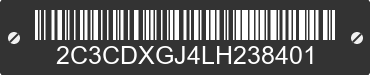 2020 DODGE Charger 2C3CDXGJ4LH238401 VIN decoded