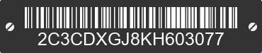2019 DODGE Charger 2C3CDXGJ8KH603077 VIN decoded