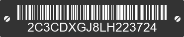 2020 DODGE Charger 2C3CDXGJ8LH223724 VIN decoded
