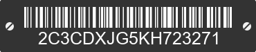 2019 DODGE Charger 2C3CDXJG5KH723271 VIN decoded