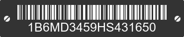 1987 DODGE D-Series 1B6MD3459HS431650 VIN decoded