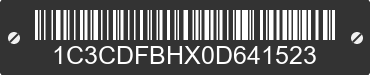 0 DODGE Dart 1C3CDFBHX0D641523 VIN decoded