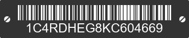 2019 DODGE Durango 1C4RDHEG8KC604669 VIN decoded