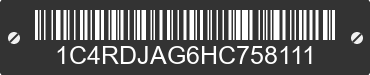 2017 DODGE Durango 1C4RDJAG6HC758111 VIN decoded