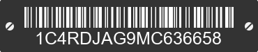 2021 DODGE Durango 1C4RDJAG9MC636658 VIN decoded