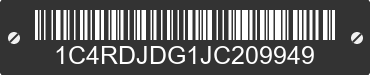 2018 DODGE Durango 1C4RDJDG1JC209949 VIN decoded
