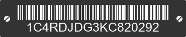 2019 DODGE Durango 1C4RDJDG3KC820292 VIN decoded