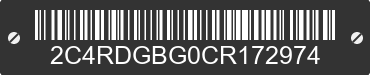 2012 DODGE Grand Caravan 2C4RDGBG0CR172974 VIN decoded