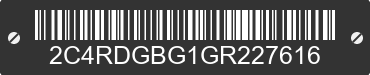 2016 DODGE Grand Caravan 2C4RDGBG1GR227616 VIN decoded