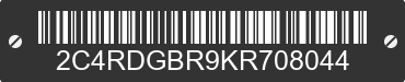 2019 DODGE Grand Caravan 2C4RDGBR9KR708044 VIN decoded