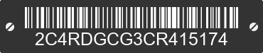 2012 DODGE Grand Caravan 2C4RDGCG3CR415174 VIN decoded