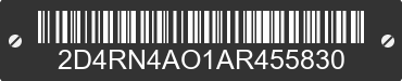 2010 DODGE Grand Caravan 2D4RN4AO1AR455830 VIN decoded