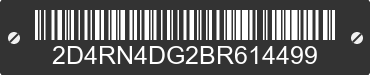 2011 DODGE Grand Caravan 2D4RN4DG2BR614499 VIN decoded