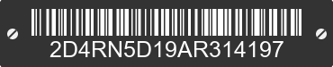 2010 DODGE Grand Caravan 2D4RN5D19AR314197 VIN decoded