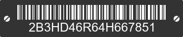 2004 DODGE Intrepid 2B3HD46R64H667851 VIN decoded