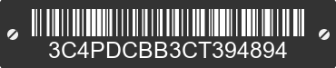2012 DODGE Journey 3C4PDCBB3CT394894 VIN decoded