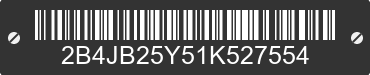 2001 DODGE Ram Wagon 2B4JB25Y51K527554 VIN decoded