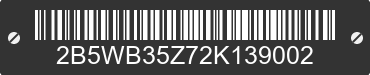 2002 DODGE Ram Wagon 2B5WB35Z72K139002 VIN decoded