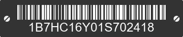 2001 DODGE Ram 1B7HC16Y01S702418 VIN decoded