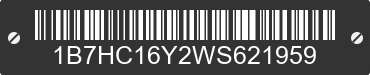 1998 DODGE Ram 1B7HC16Y2WS621959 VIN decoded