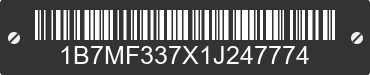 2001 DODGE Ram 1B7MF337X1J247774 VIN decoded