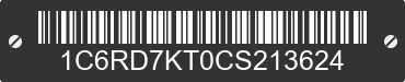 2012 DODGE Ram 1C6RD7KT0CS213624 VIN decoded