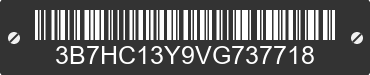 1997 DODGE Ram 3B7HC13Y9VG737718 VIN decoded