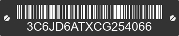 2012 DODGE Ram 3C6JD6ATXCG254066 VIN decoded