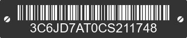 2012 DODGE Ram 3C6JD7AT0CS211748 VIN decoded