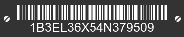 2004 DODGE Stratus 1B3EL36X54N379509 VIN decoded