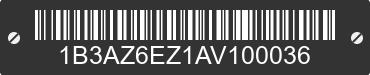 2010 DODGE Viper 1B3AZ6EZ1AV100036 VIN decoded