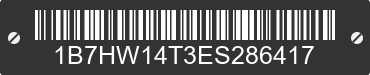 1984 DODGE W-Series 1B7HW14T3ES286417 VIN decoded