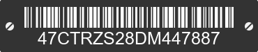 2013 DUTCHMEN MANUFACTURING Dutchmen Manufacturing 47CTRZS28DM447887 VIN decoded