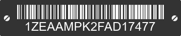 2015 EZL MODEL TEZ 1ZEAAMPK2FAD17477 VIN decoded