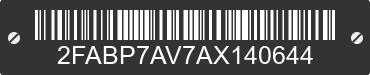 2010 FORD Crown Victoria 2FABP7AV7AX140644 VIN decoded