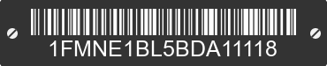 2011 FORD E-150 1FMNE1BL5BDA11118 VIN decoded