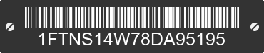 2008 FORD E-150 1FTNS14W78DA95195 VIN decoded