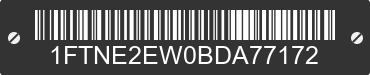 2011 FORD E-250 1FTNE2EW0BDA77172 VIN decoded