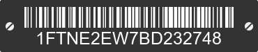 2011 FORD E-250 1FTNE2EW7BD232748 VIN decoded