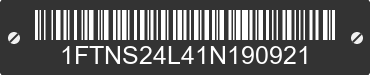 2001 FORD E-250 1FTNS24L41N190921 VIN decoded