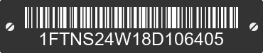 2008 FORD E-250 1FTNS24W18D106405 VIN decoded