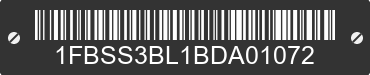 2011 FORD E-350 1FBSS3BL1BDA01072 VIN decoded