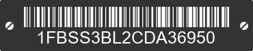 2012 FORD E-350 1FBSS3BL2CDA36950 VIN decoded