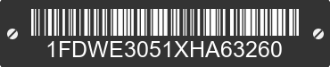 1999 FORD E-350 1FDWE3051XHA63260 VIN decoded