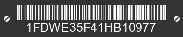 2001 FORD E-350 1FDWE35F41HB10977 VIN decoded
