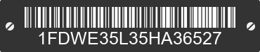 2005 FORD E-350 1FDWE35L35HA36527 VIN decoded