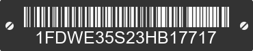 2003 FORD E-350 1FDWE35S23HB17717 VIN decoded