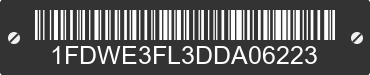 2013 FORD E-350 1FDWE3FL3DDA06223 VIN decoded